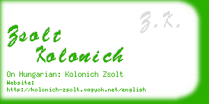 zsolt kolonich business card